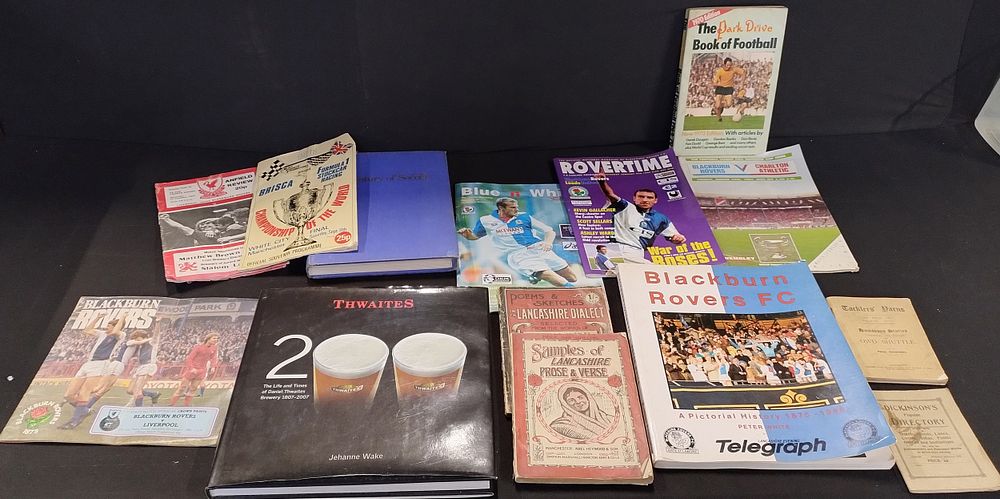 Lot 255: Selection of vintage football books, Lancashire Prose and...