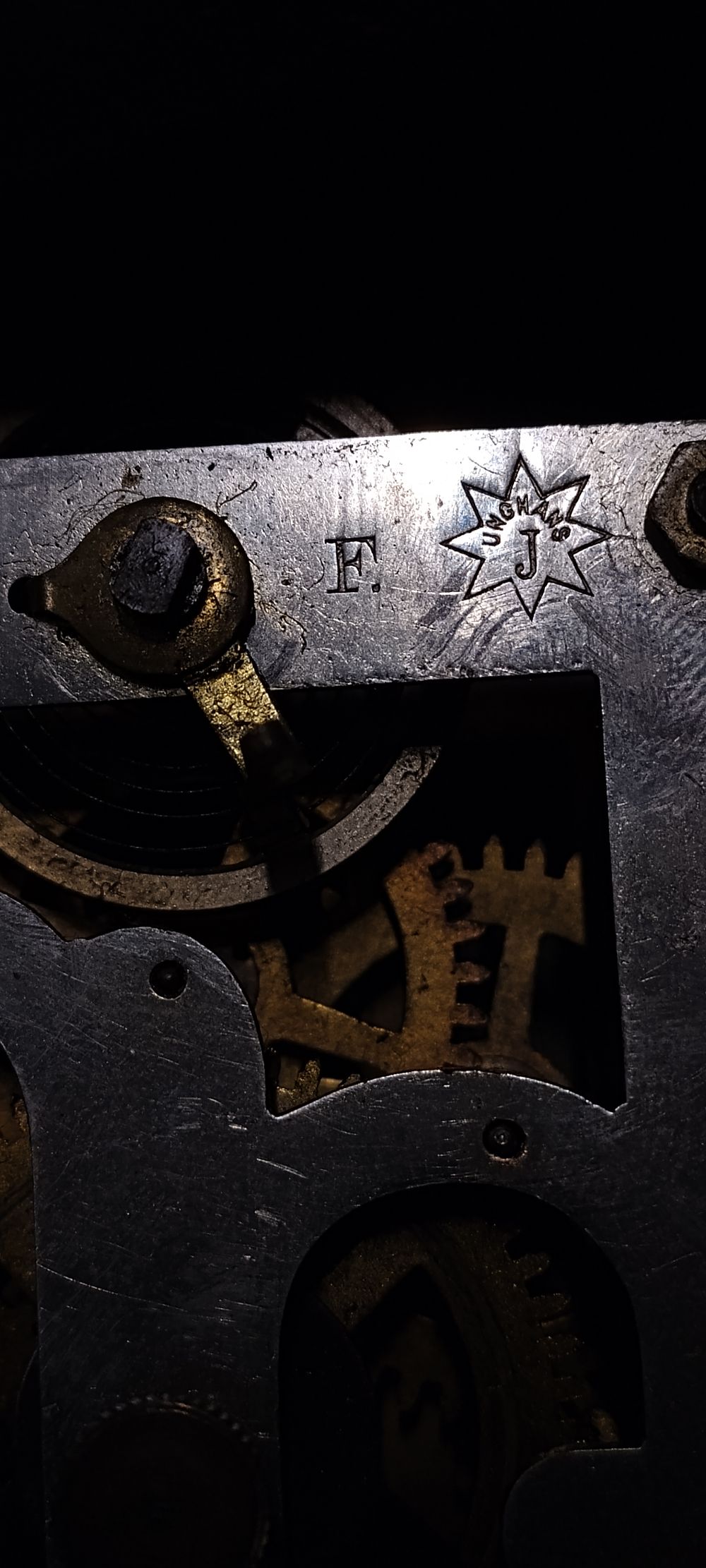 Lot 269: Antique German Black Forest wood and brass ,...