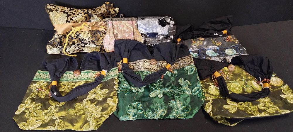 Lot 291: Selection of ladies bags, totes and sequinned and...