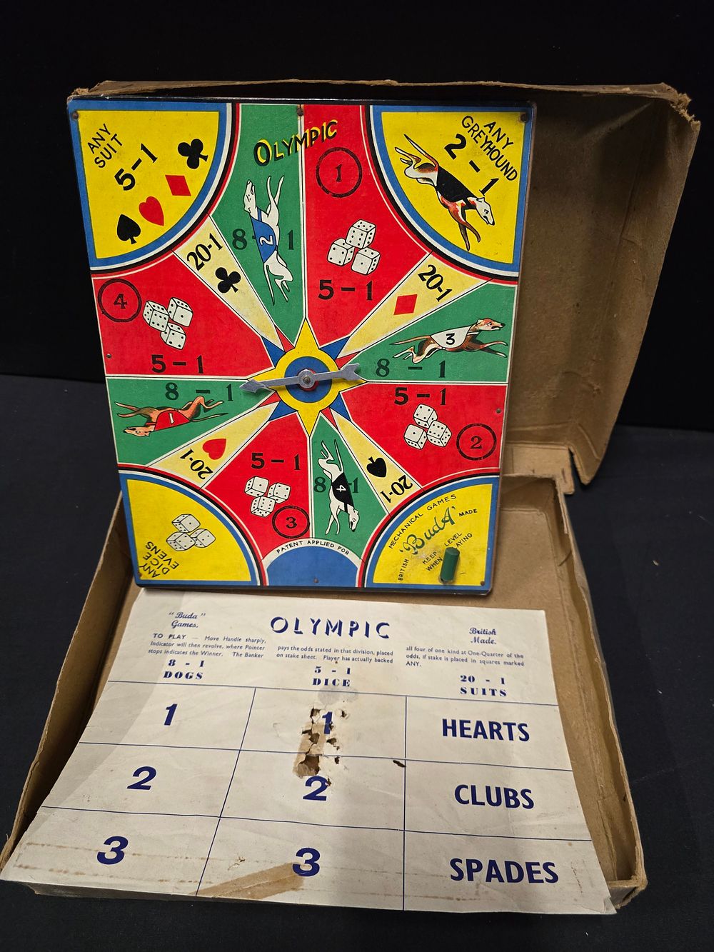 Lot 316: Vintage OLYMPIC greyhound game by mechanical games