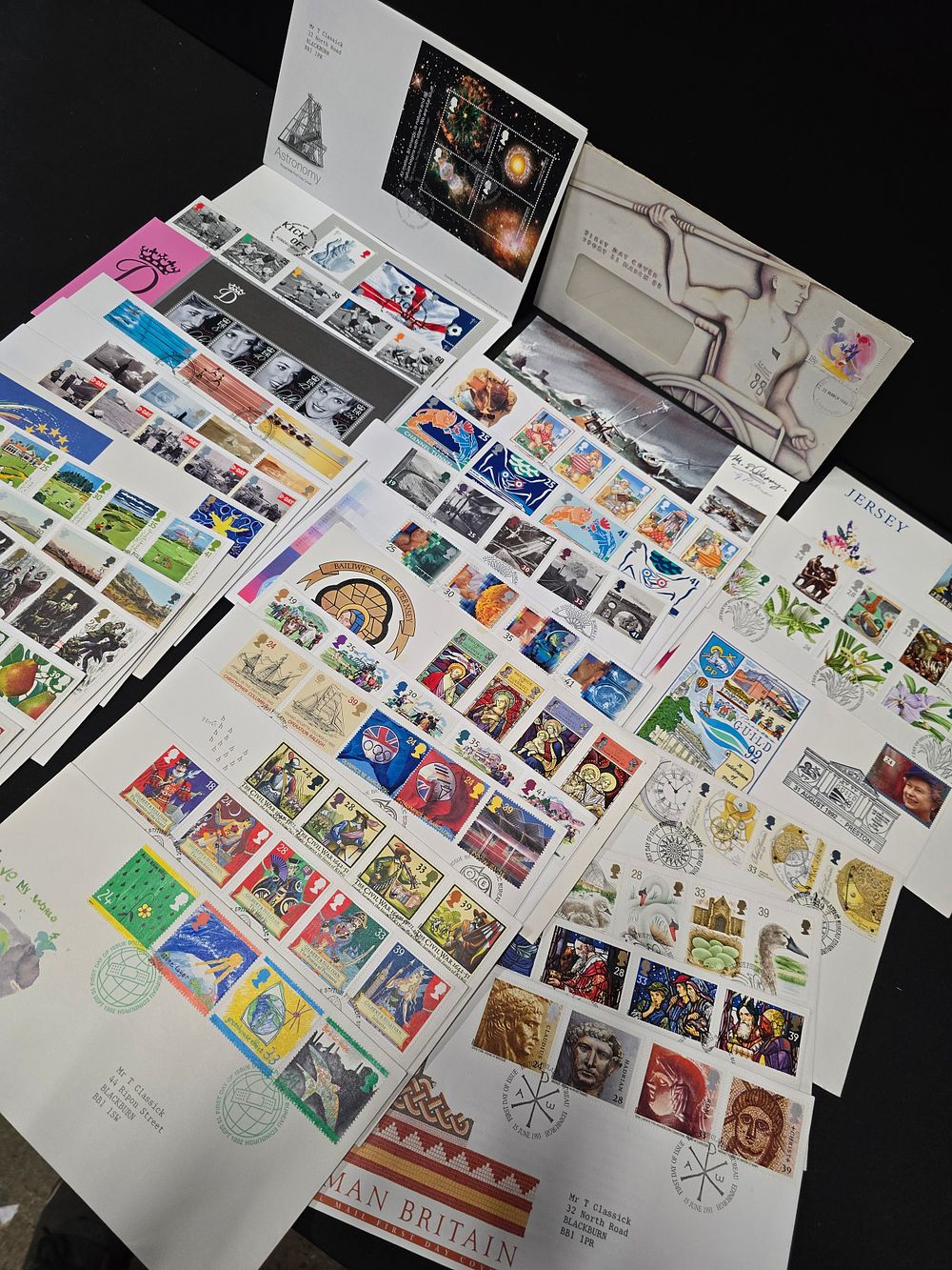 Lot 318: A large collection of first day stamps, various...