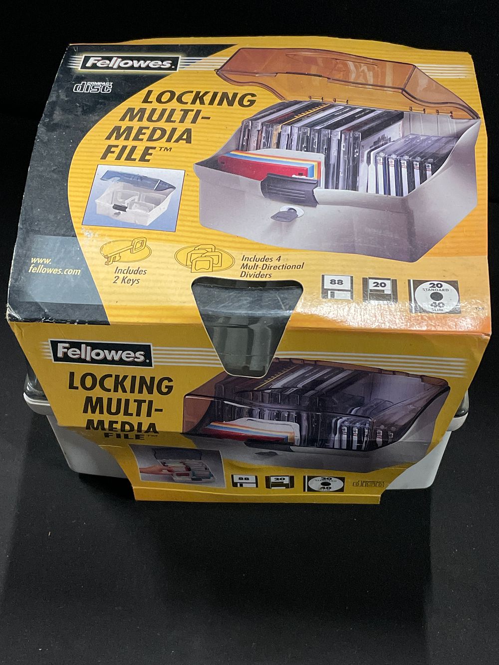Lot 394: Locking multimedia file box