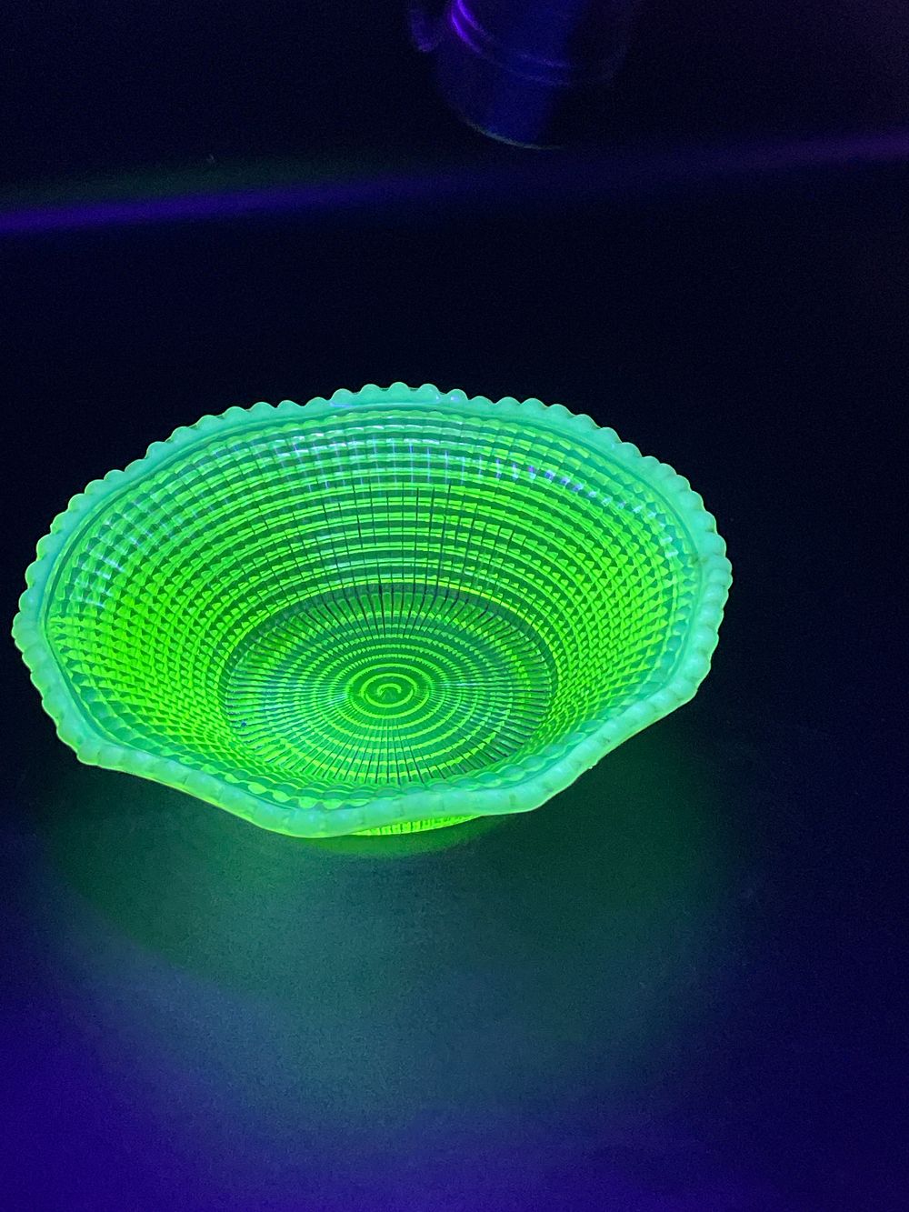 Lot 397: Uranium Glass dish