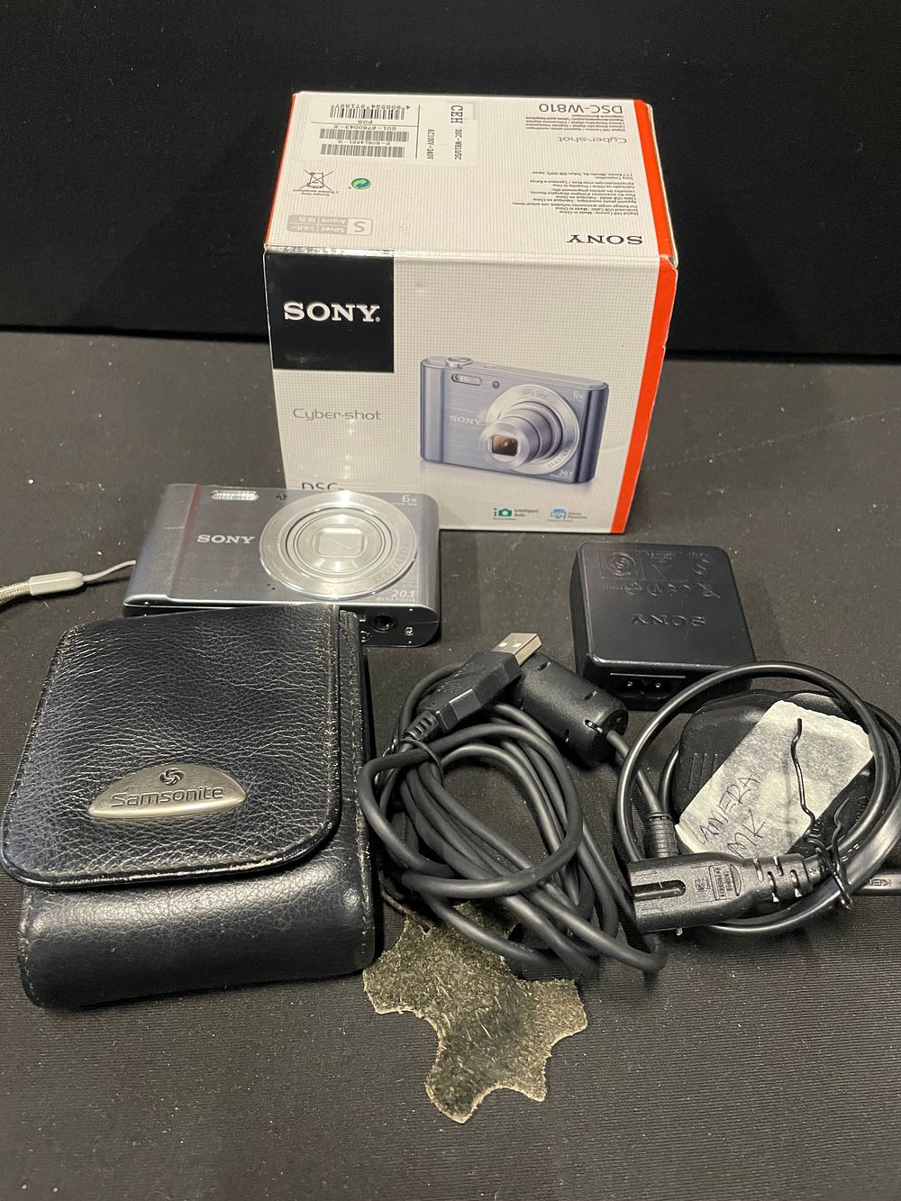 Lot 390: Boxed Sony Cybershot Digital Camera DAC-w810 with Charger...