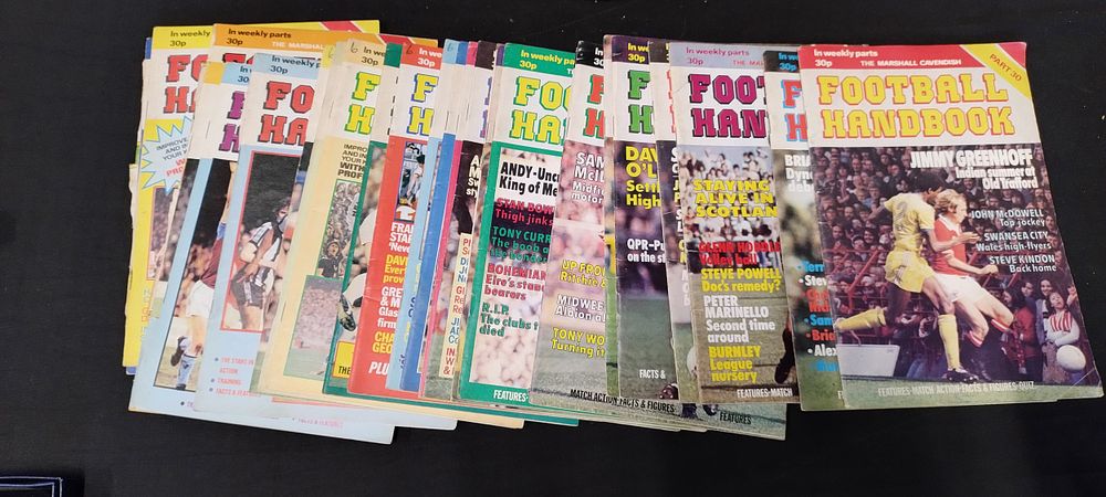 Lot 468: Quantity of vintage football weekly handbooks