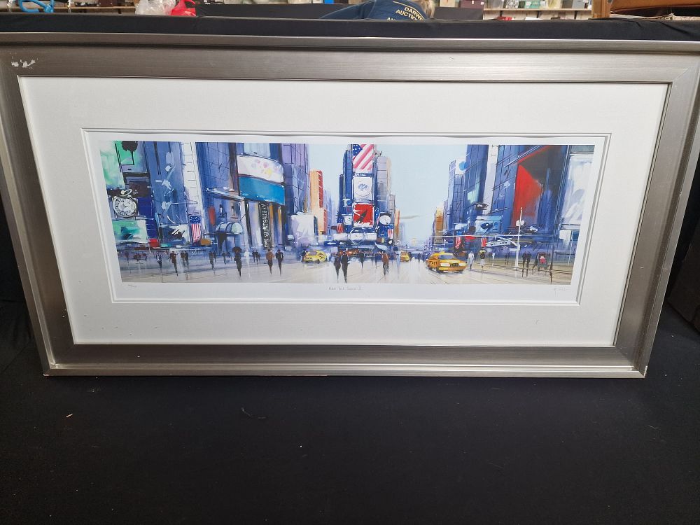 Lot 154: Framed New York Scene 2 Framed Print No. 80 of 195 by Henderson Cisz. 106x55cm