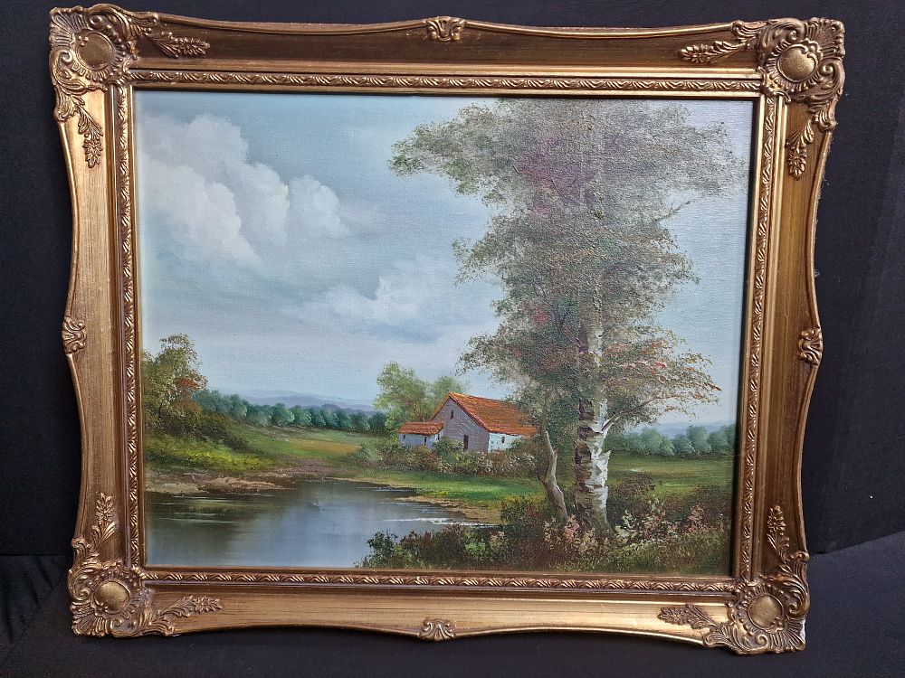 Lot 156: Original Framed Oil Painting by Irene Cafieri 60x50cm