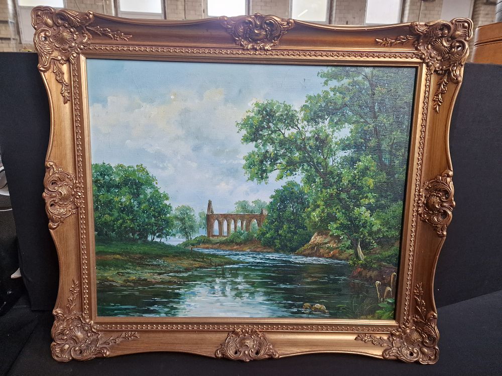 Lot 157: Original Framed Oil Painting by Unknown Artist