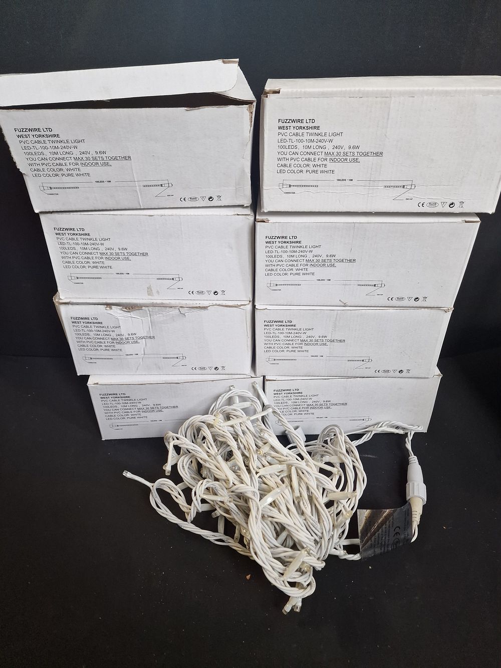 Lot 158: 8 Box PVC Cable Twinkle Light 10mt Long