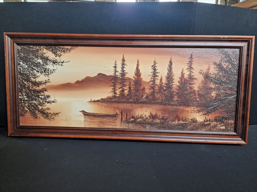 Lot 173: Framed Oil Painting Signed by Artist 100x45