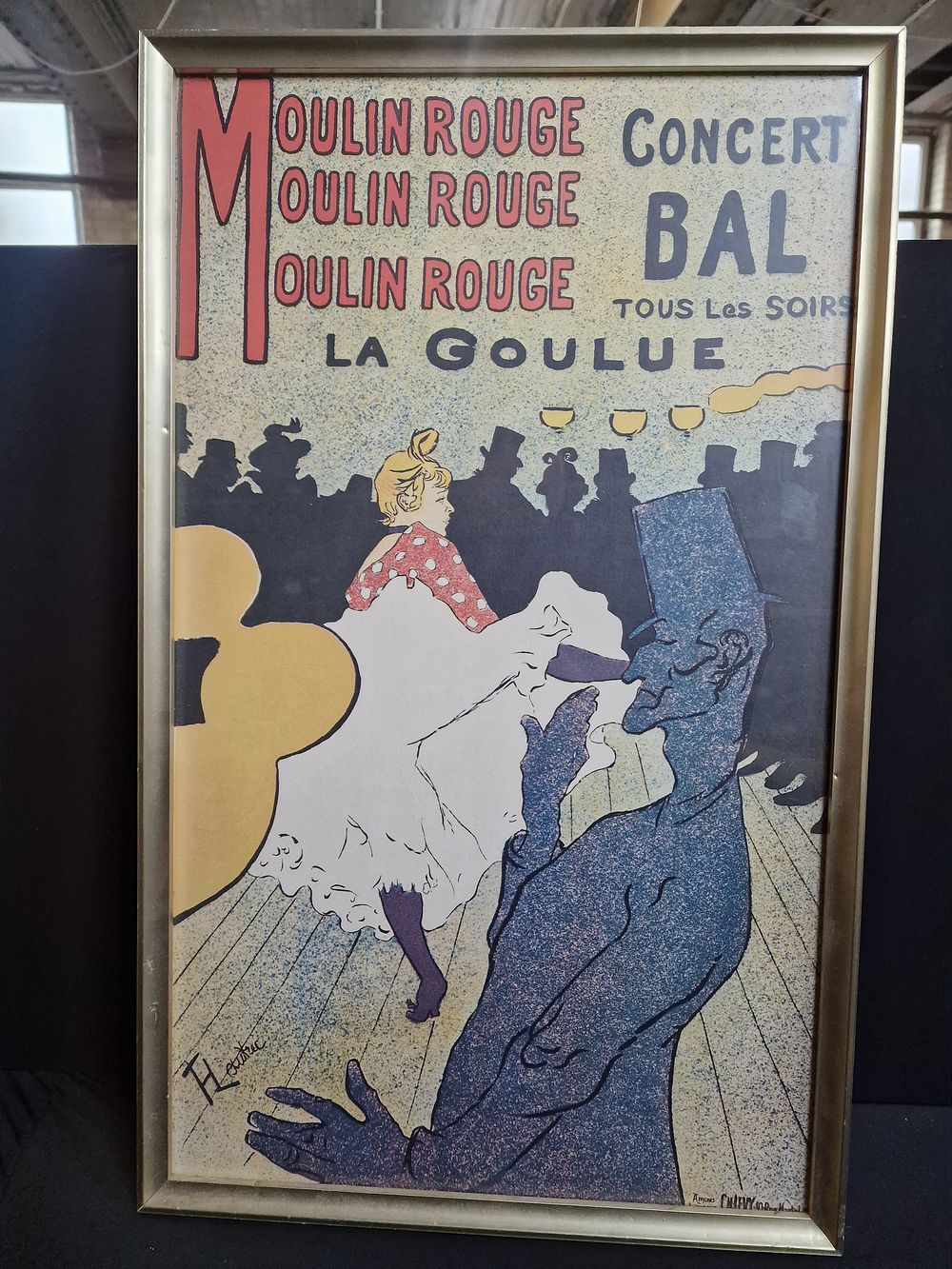 Lot 187: TOULOUSE LAUTREC Moulin Rouge Framed Print 68x42cm