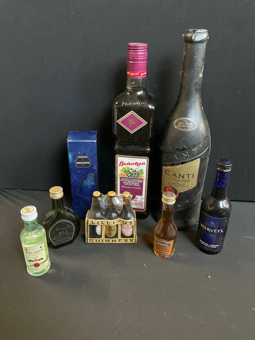 Lot 205: Selection of various alcohol beverages