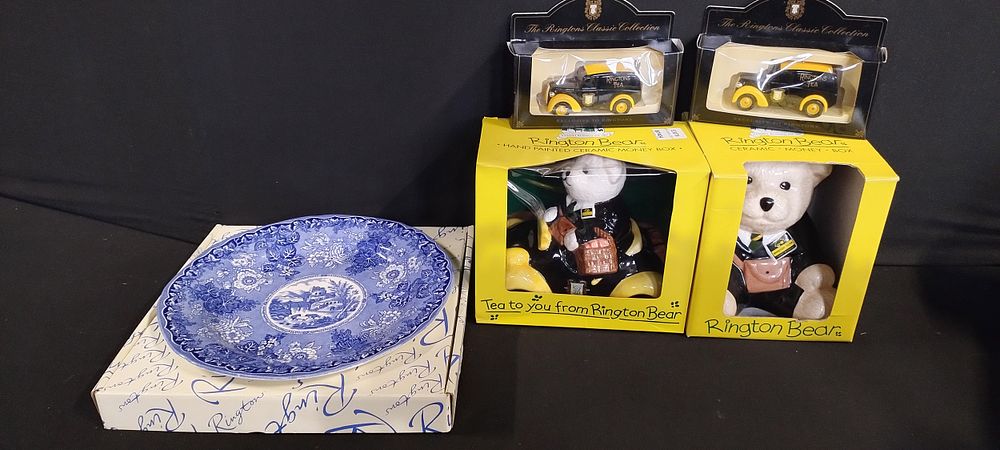 Lot 151: Two Ringtons teddy bear money boxes, two model...
