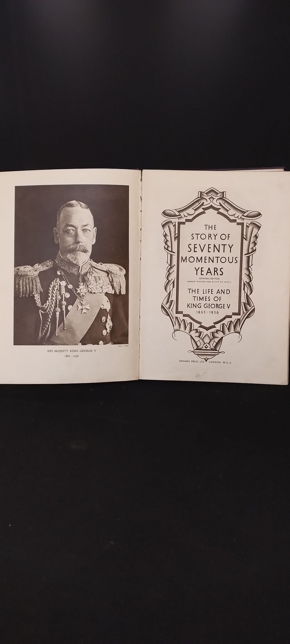Lot 185: The story of Seventy Momentus Years book