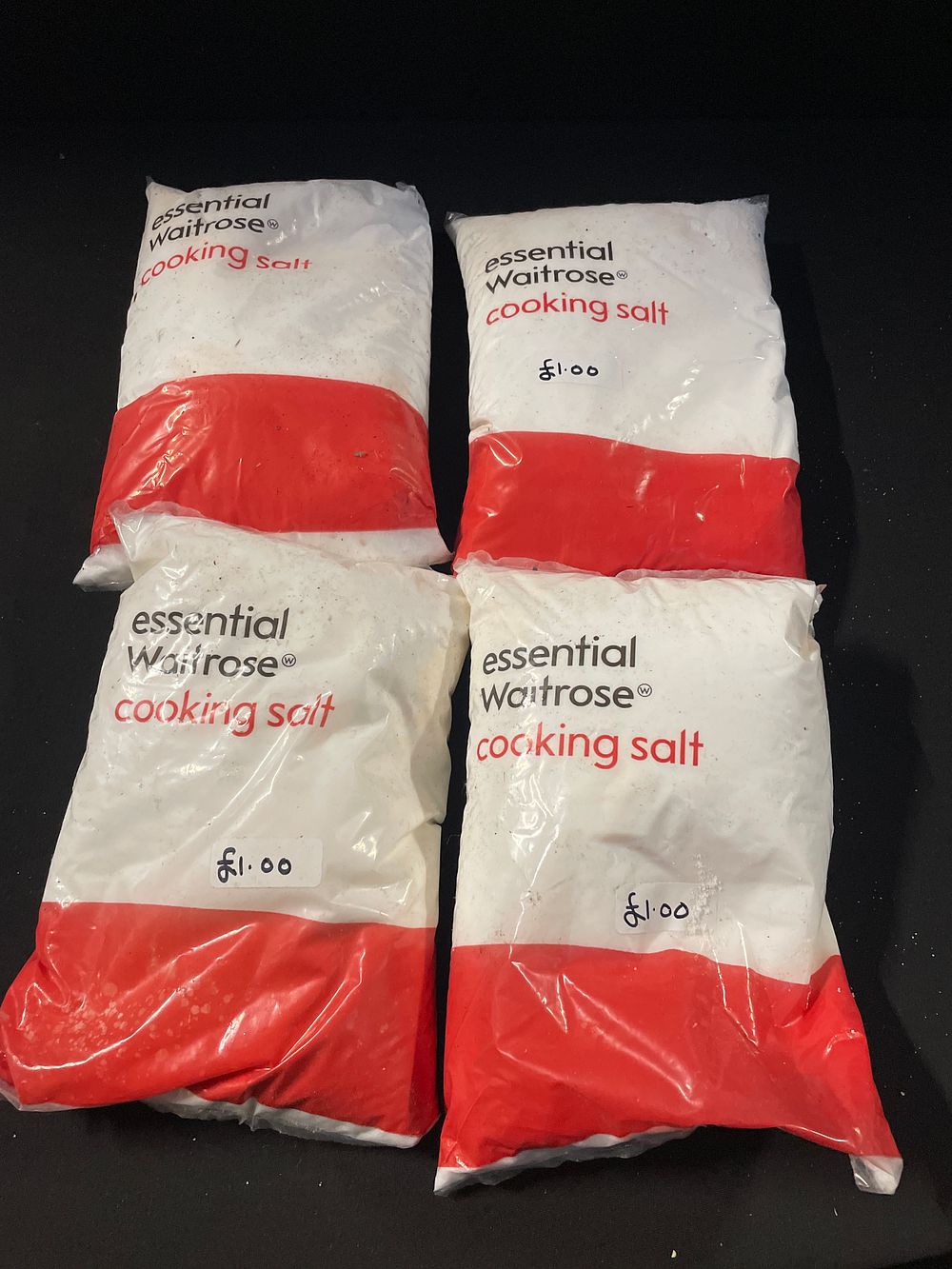 Lot 218: 4x 1.5 kilo bags of cooking salt
