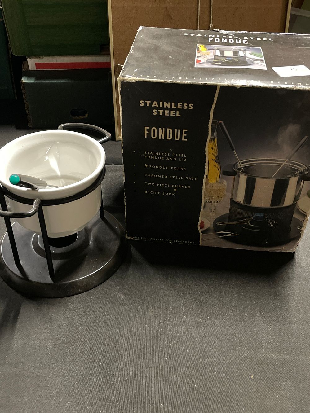 Lot 246: 2 fondue sets