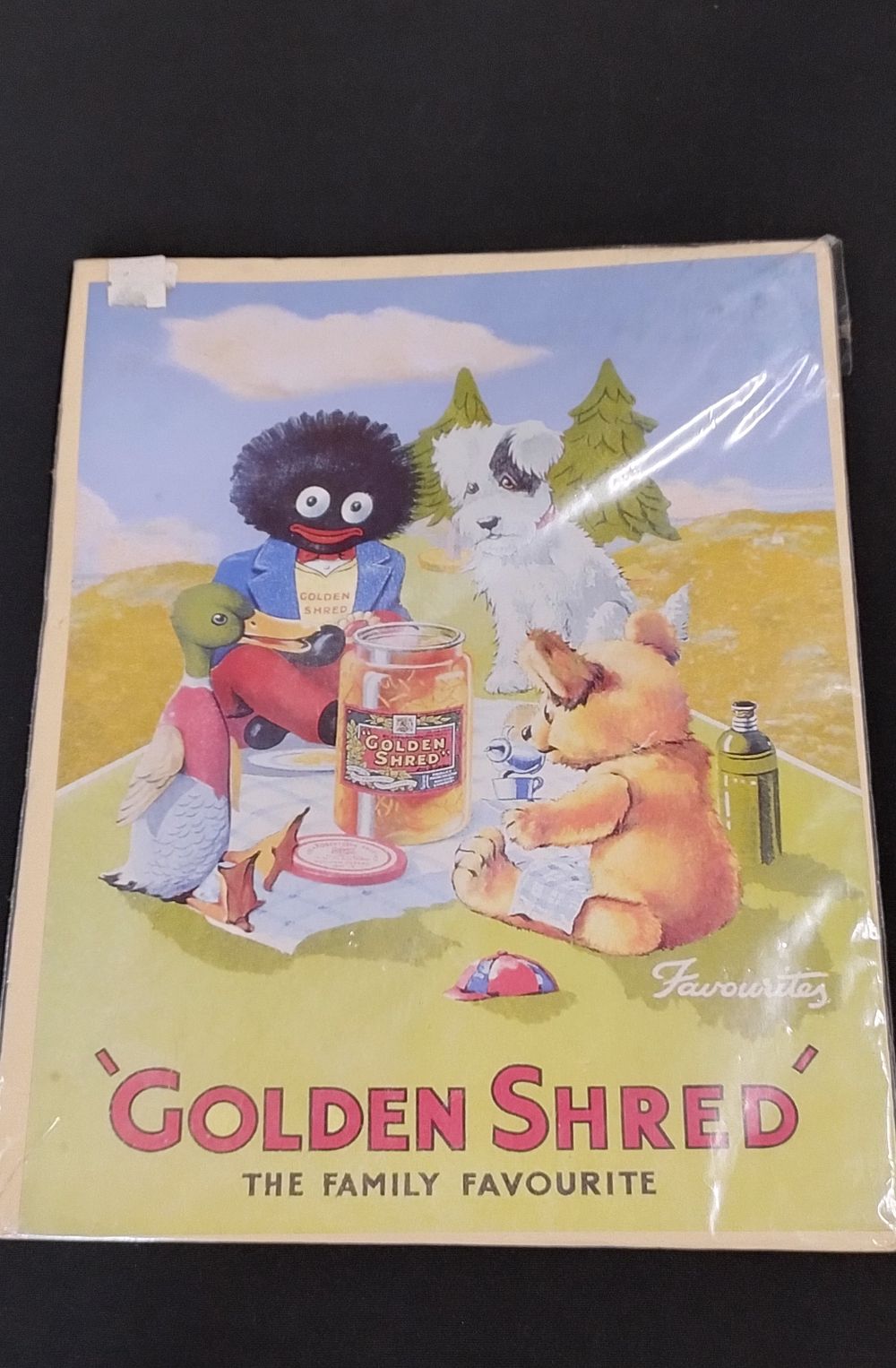 Lot 246: Vintage Golden Shred advertising image, measures approx H...
