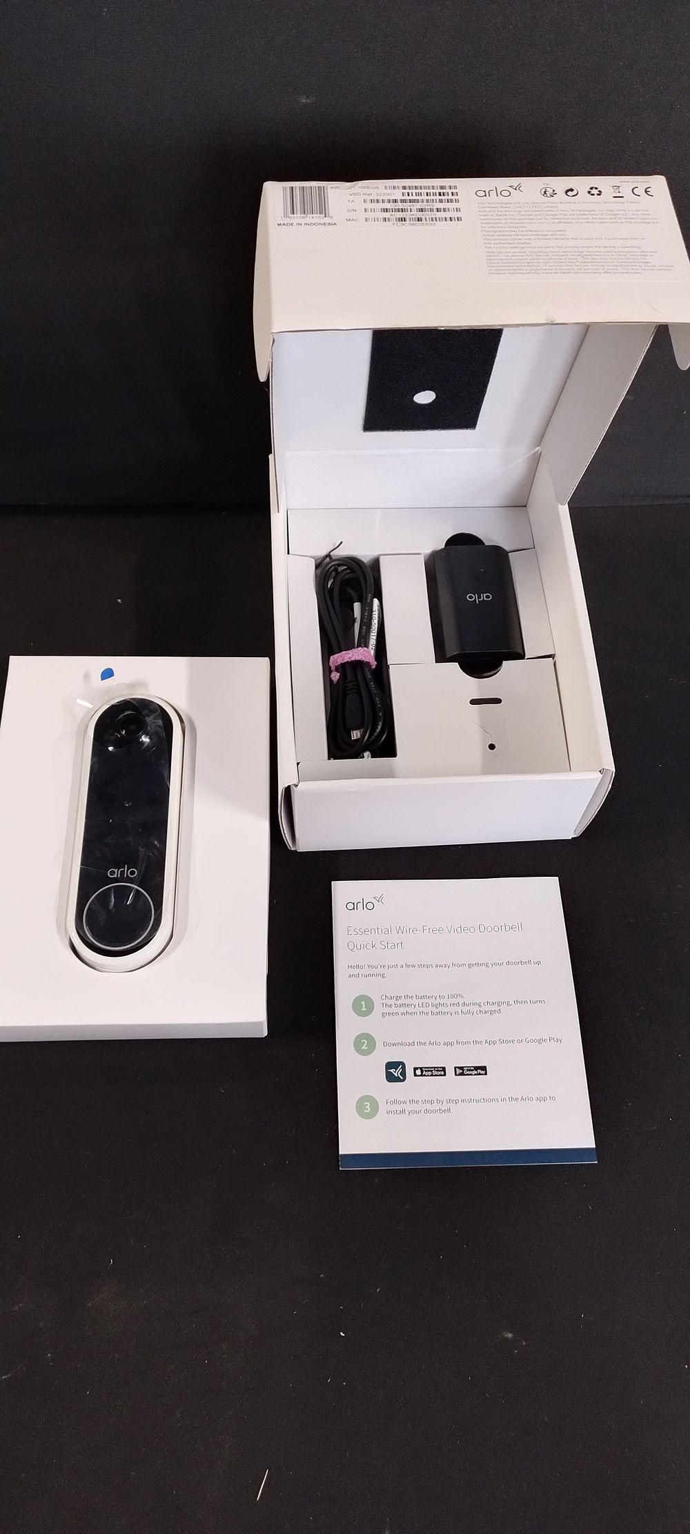 Lot 261: Boxed Arlo door video camera bell