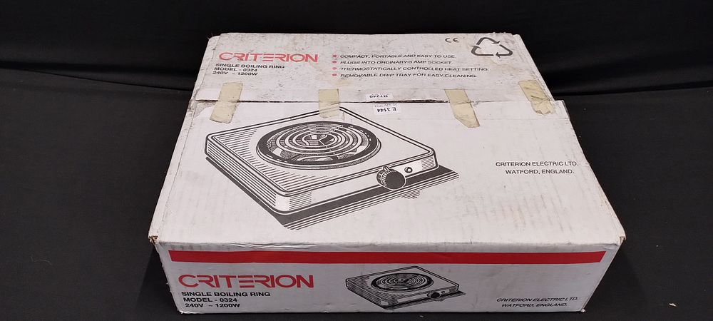 Lot 292: Criterion Single Boiling Ring