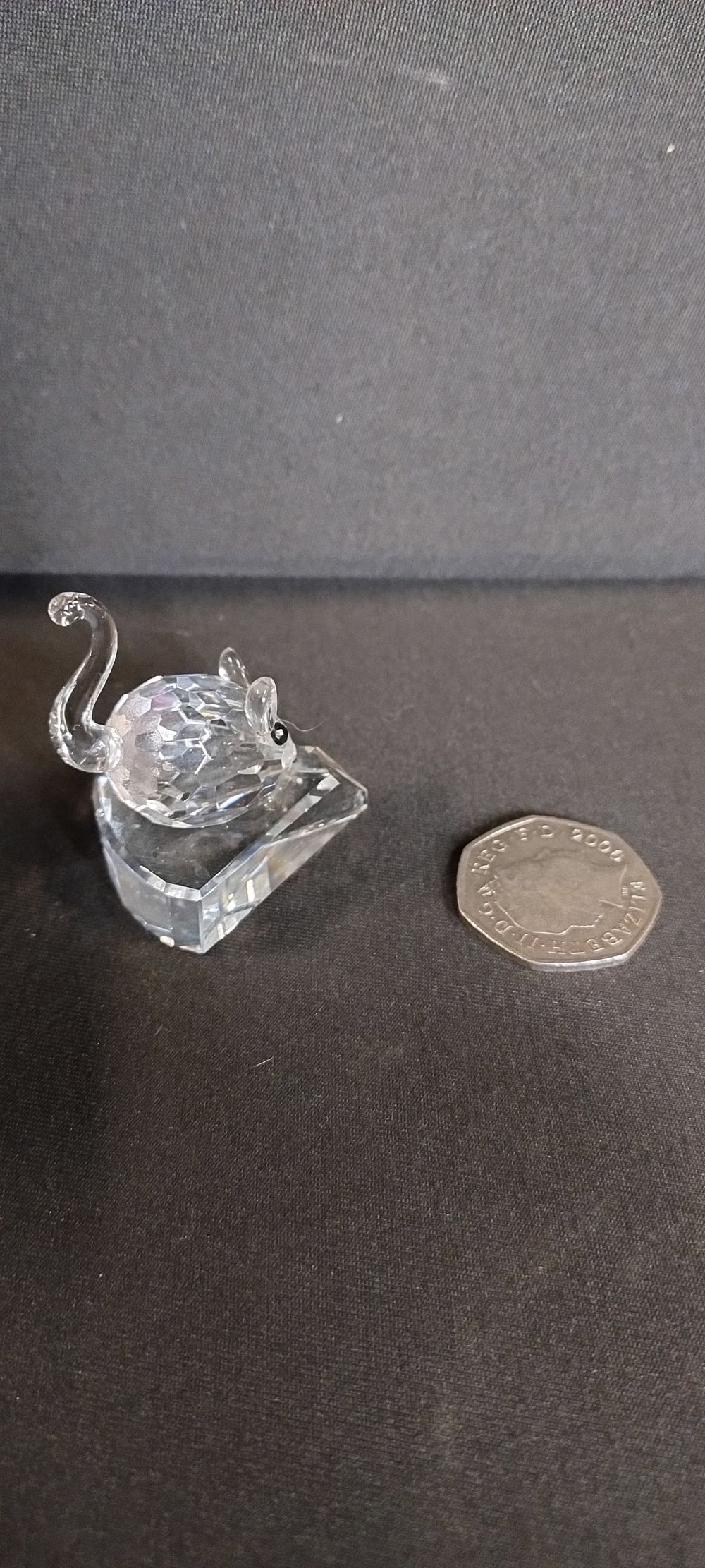 Lot 330: Crystal mouse on cheese