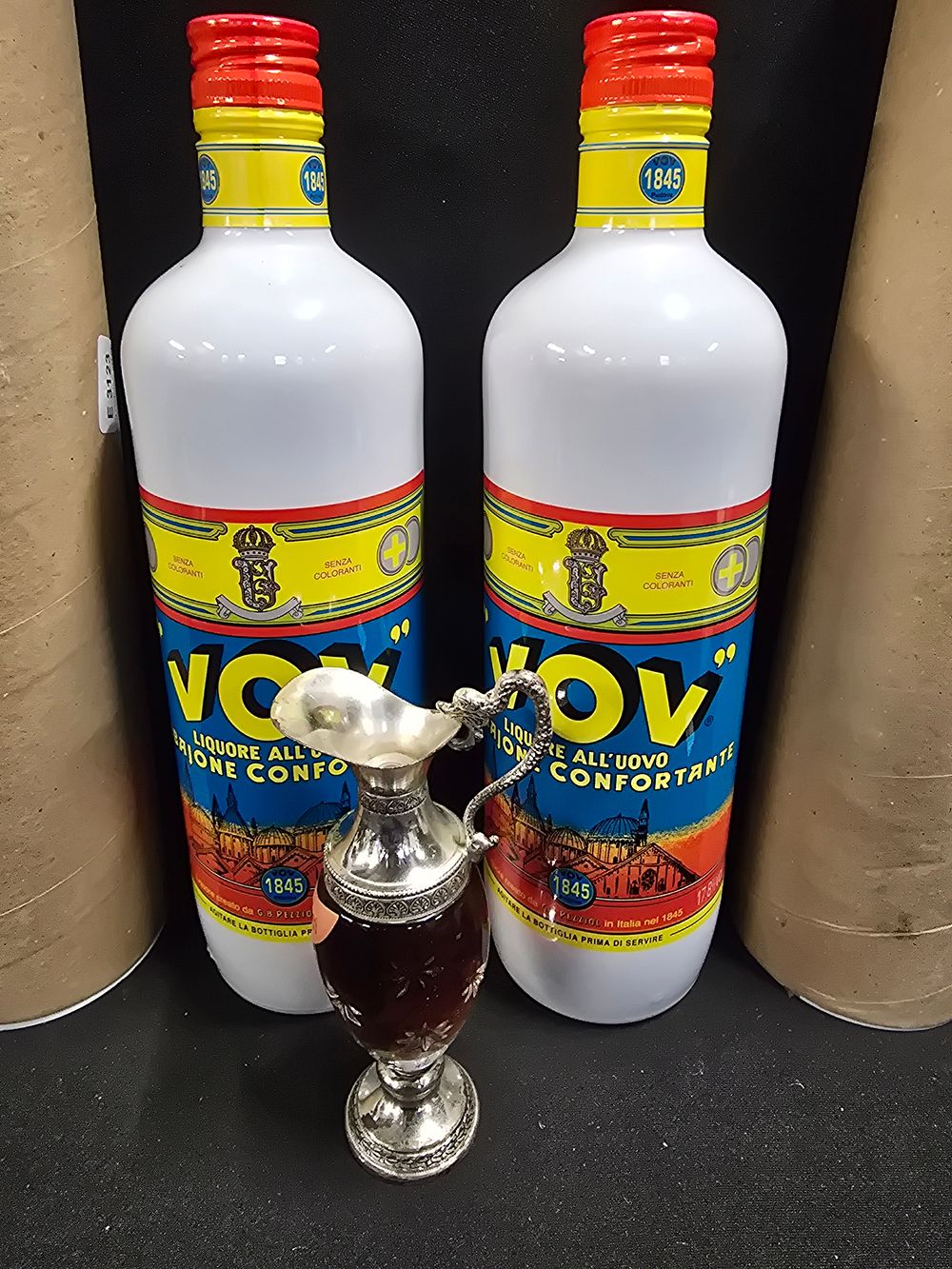 Lot 347: Two bottlew VOV egg liquore new unopened. A...