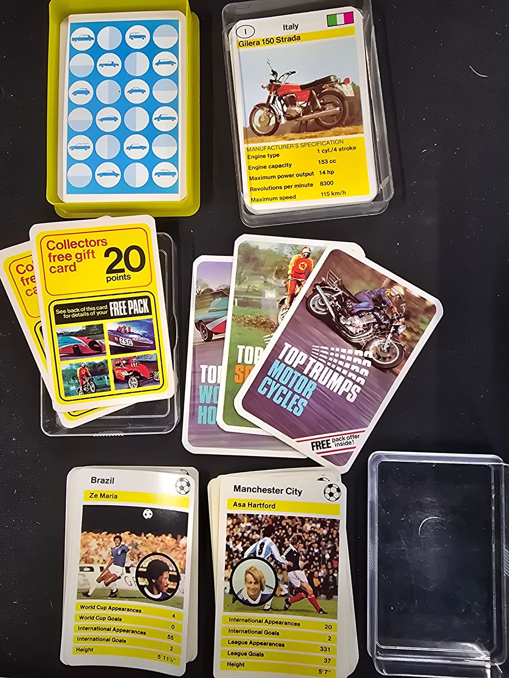 Lot 374: Two packs of vintage Top Trumps. Motor cy...