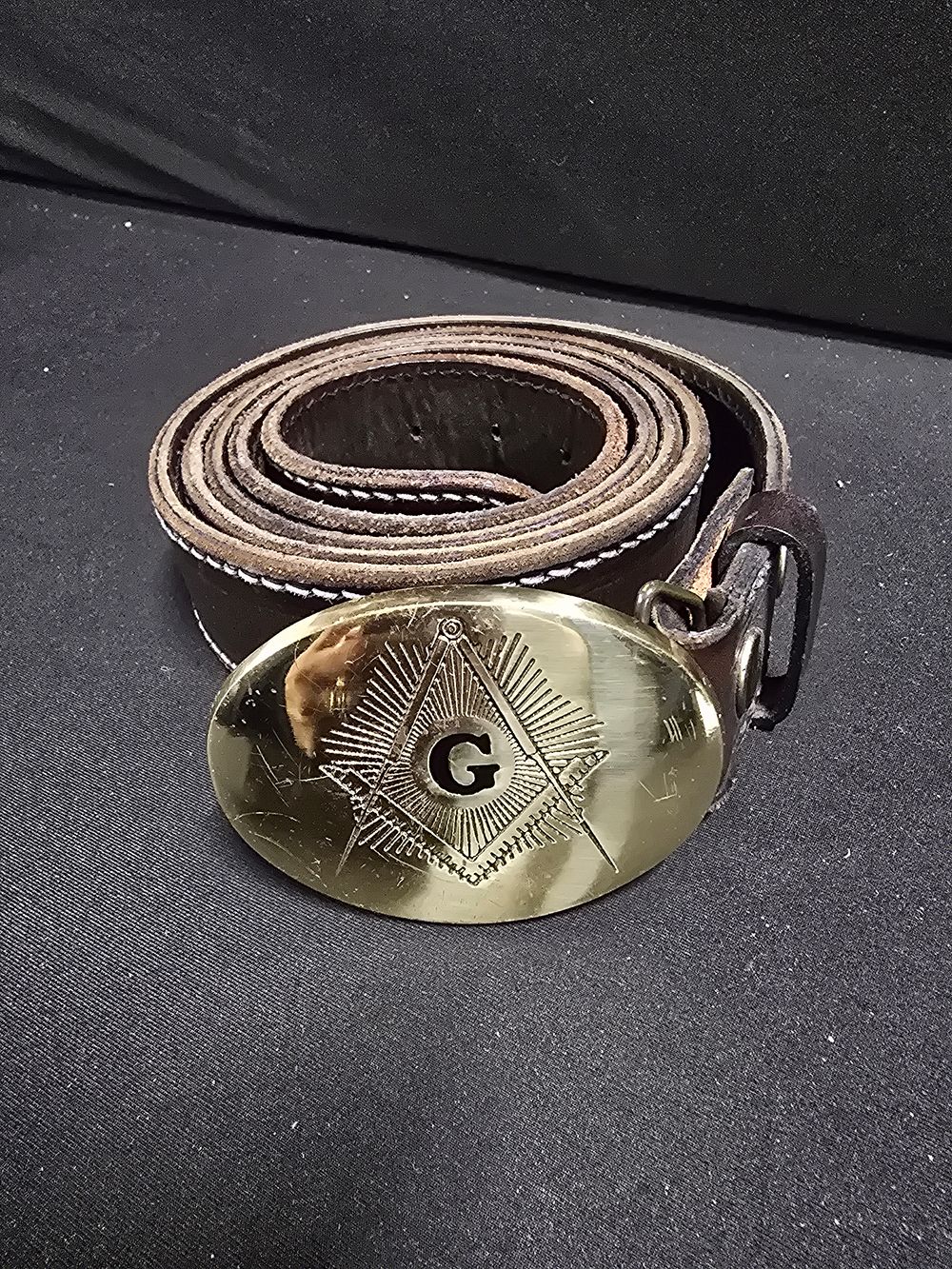 Lot 433: Men Masonic buckle belt