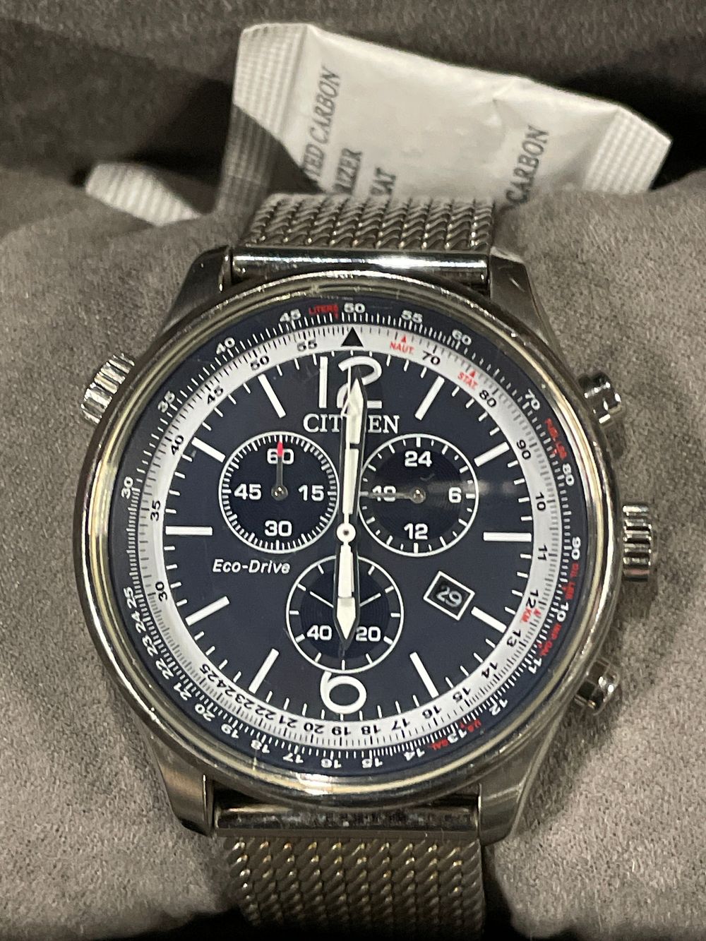 Lot 445: Citizen Eco Drive Men’s chronograph watch