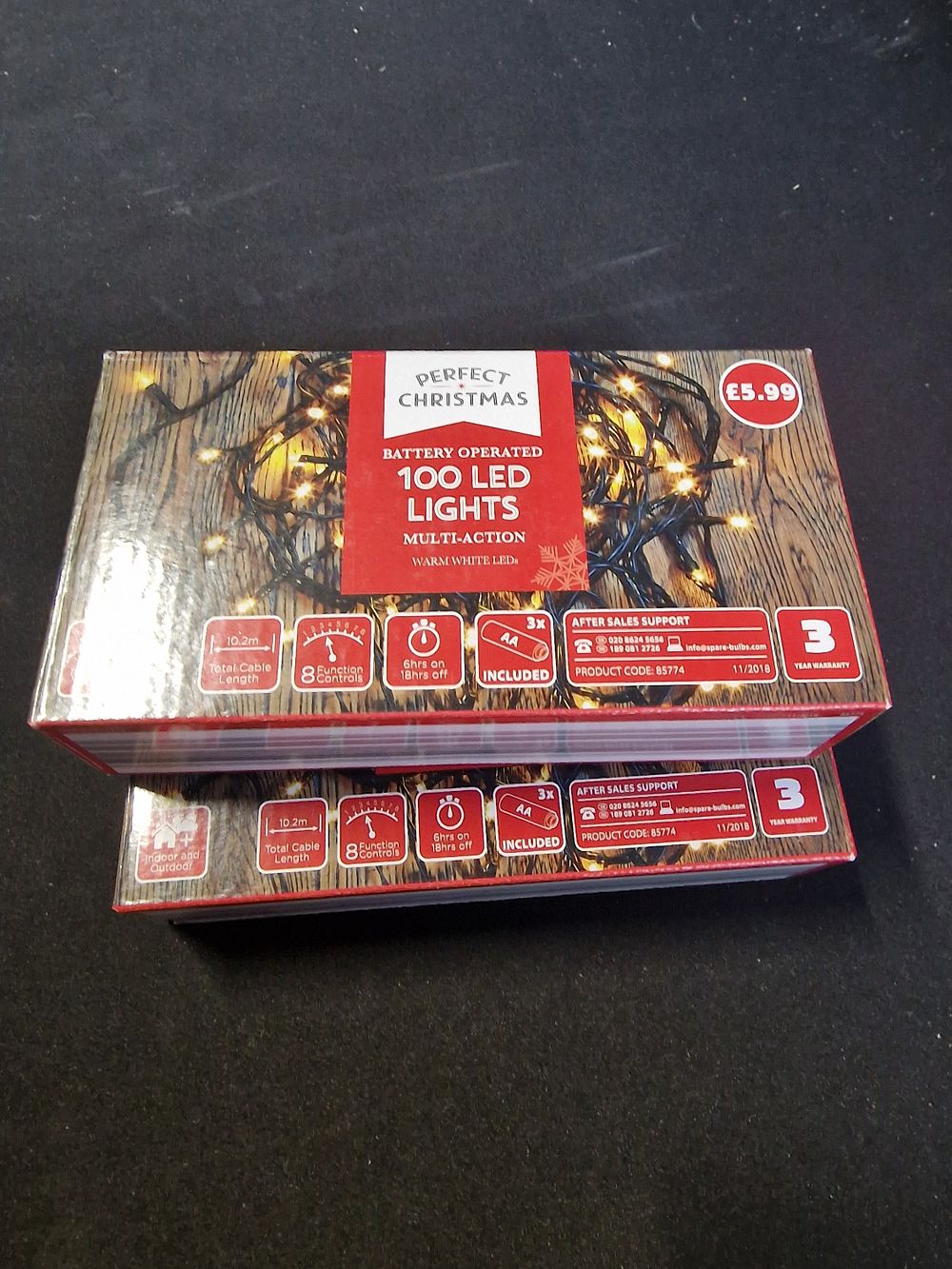 Lot 320: 2x 100 LED Christmas lights brand new