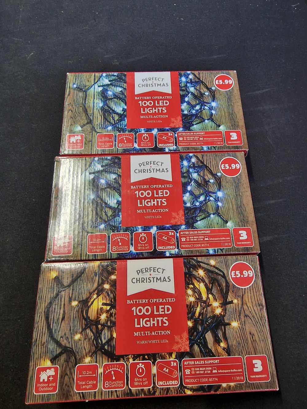 Lot 321: 3x 100 LED Christmas lights brand new