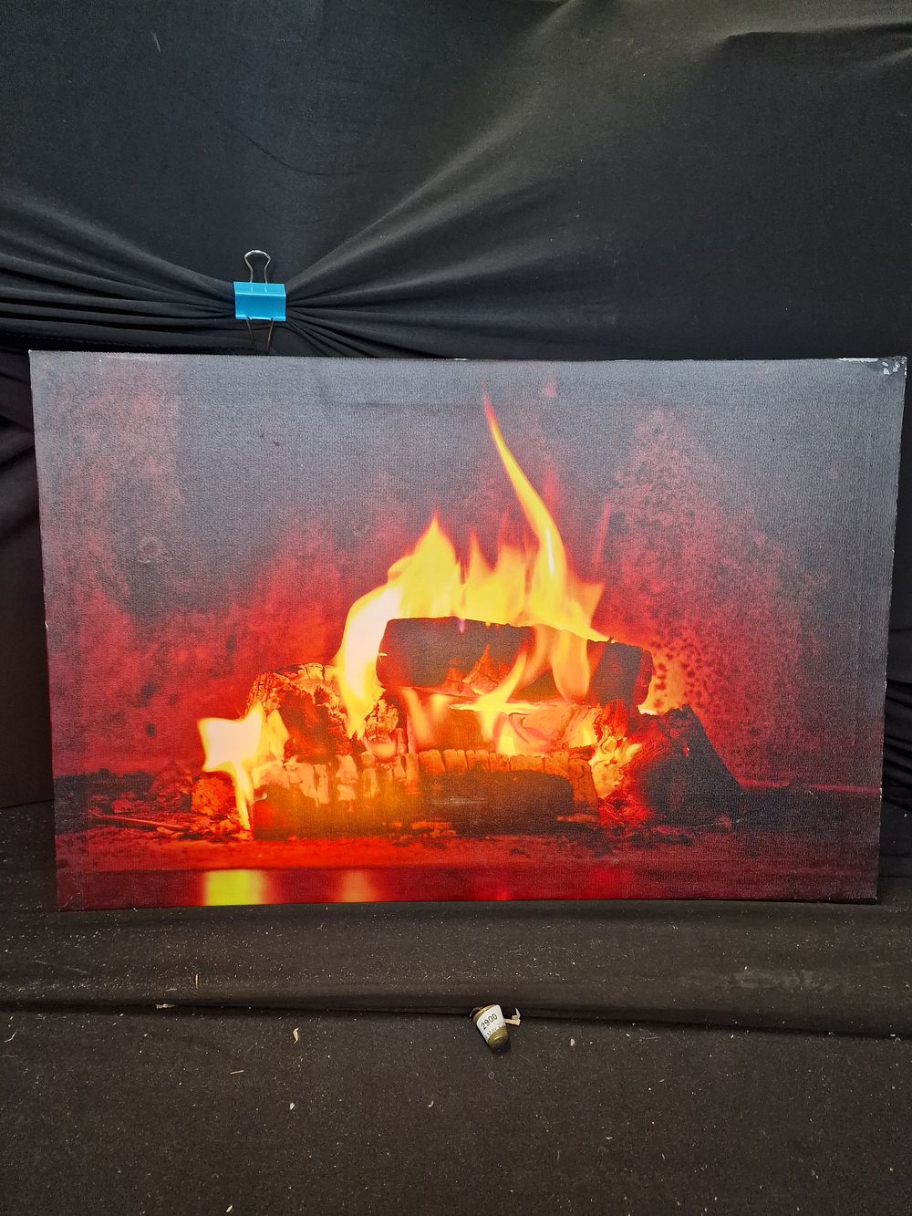 Lot 330: Battery Operated Flashing Fireplace or Camping Fire Logs 