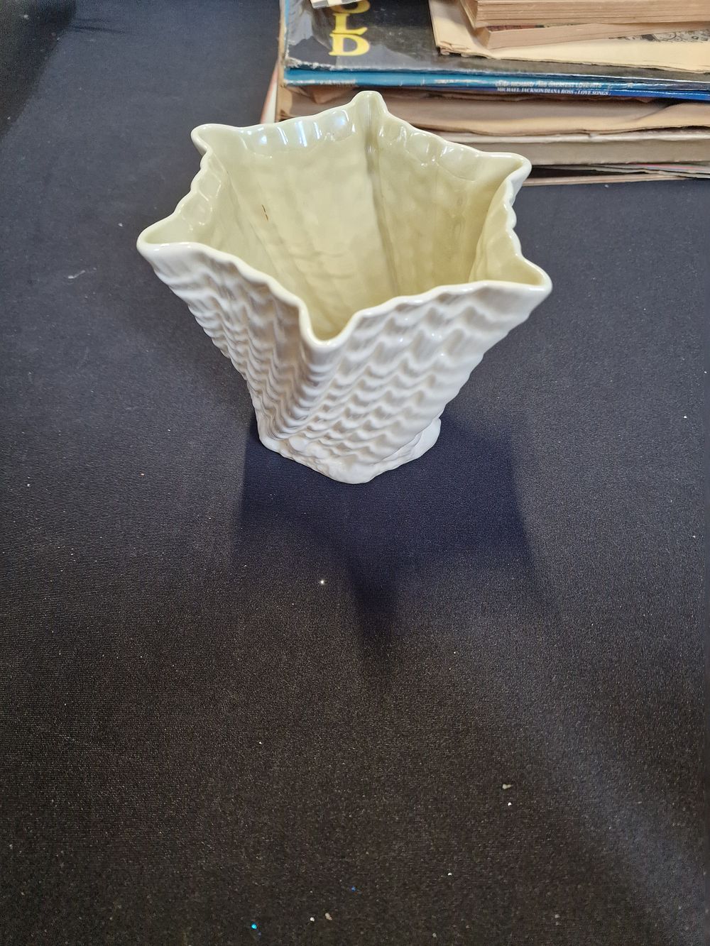 Lot 370: Vintage Beleek flower vase