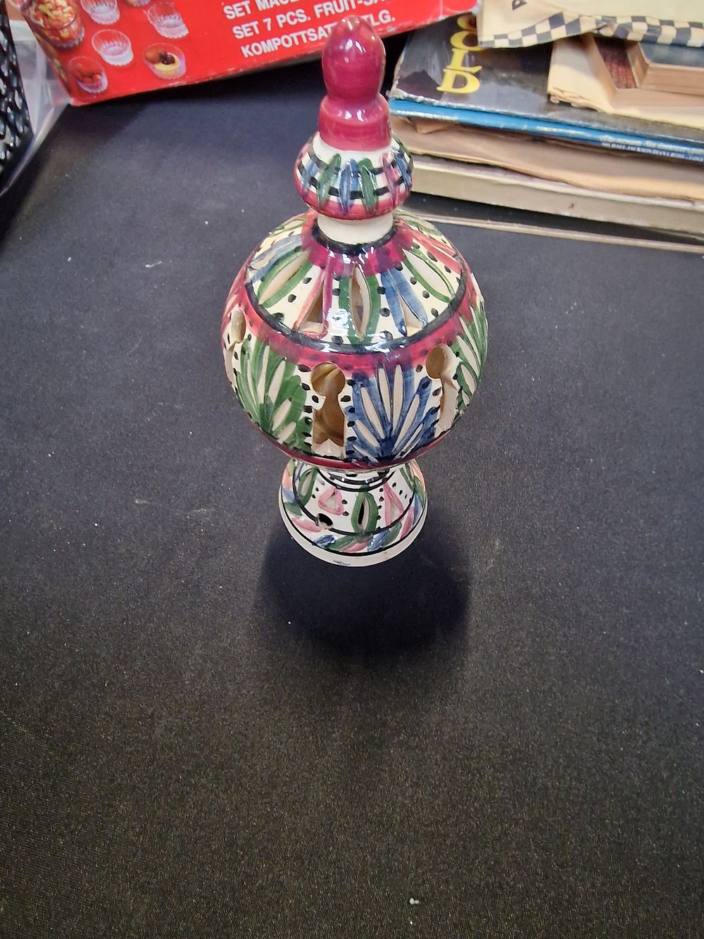 Lot 374: Ceramic candle lantern