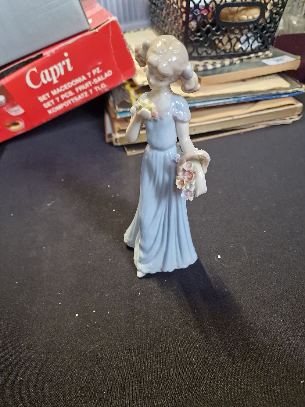 Lot 377: Porcelain Girl With Flower Basket