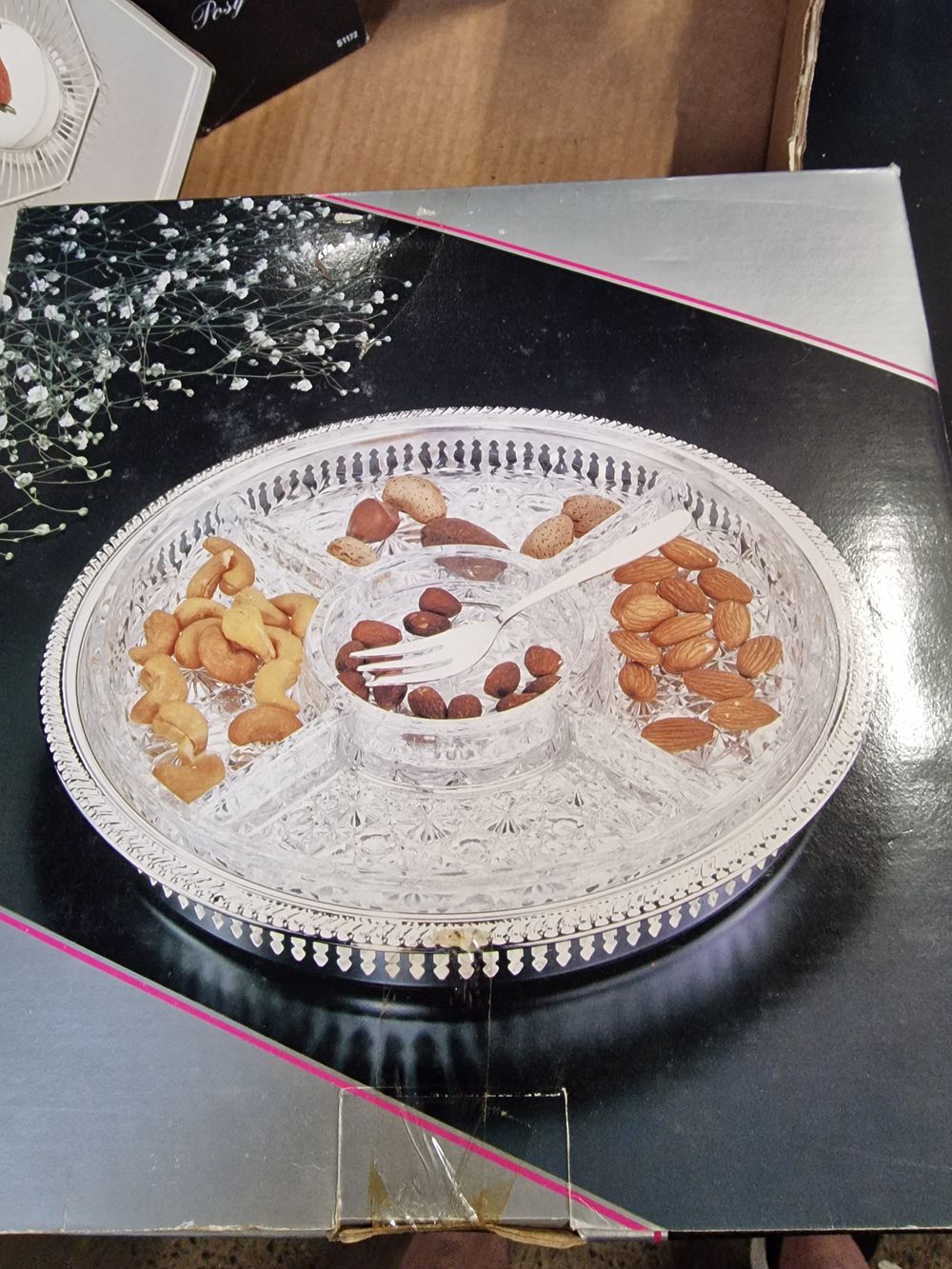 Lot 392: Silver plated relish tray