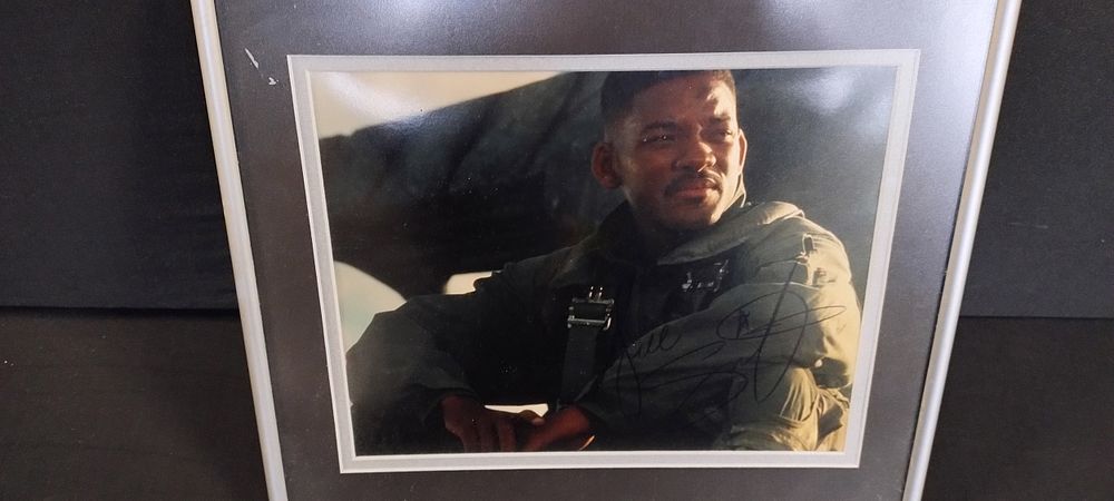 Lot 465: Signed Will Smith picture, measures approx H 27.5...