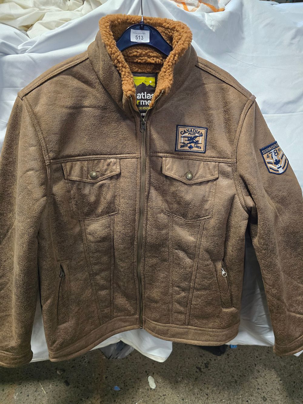 Lot 513: Mens medium/large aviator jacket by Atlas Formen