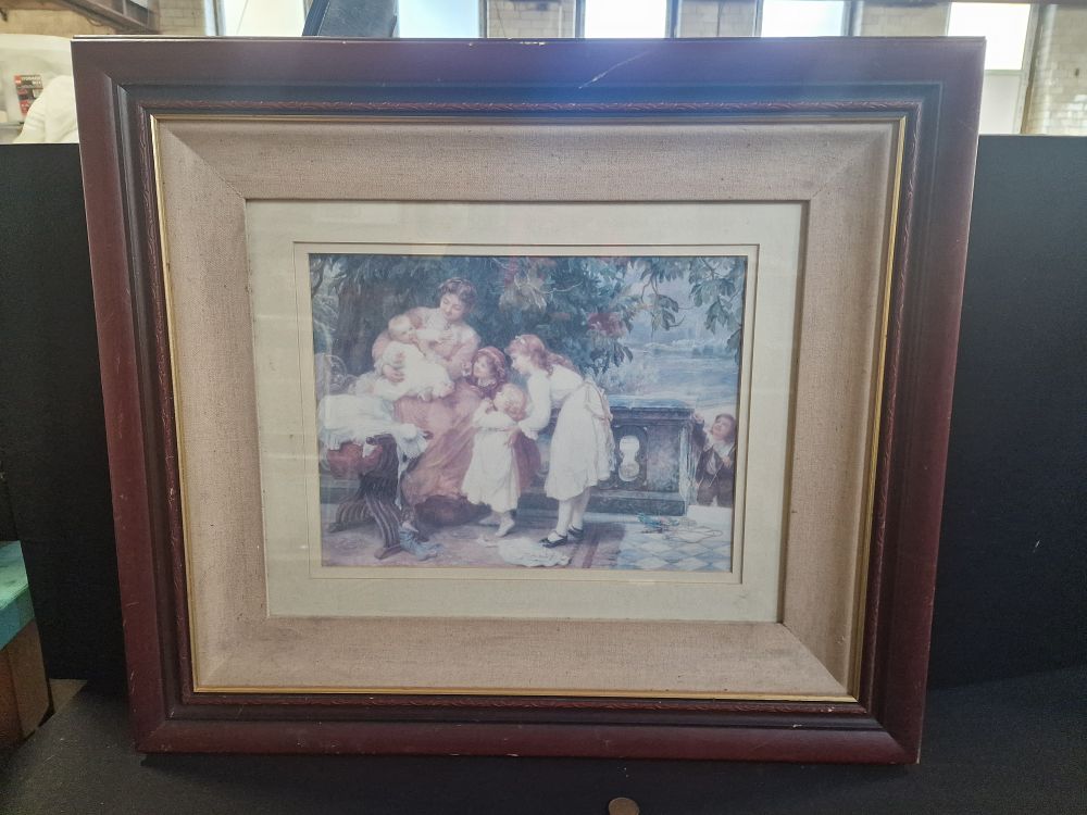 Lot 107: Framed Print in Large Frame Approx. 74x65cm a/f