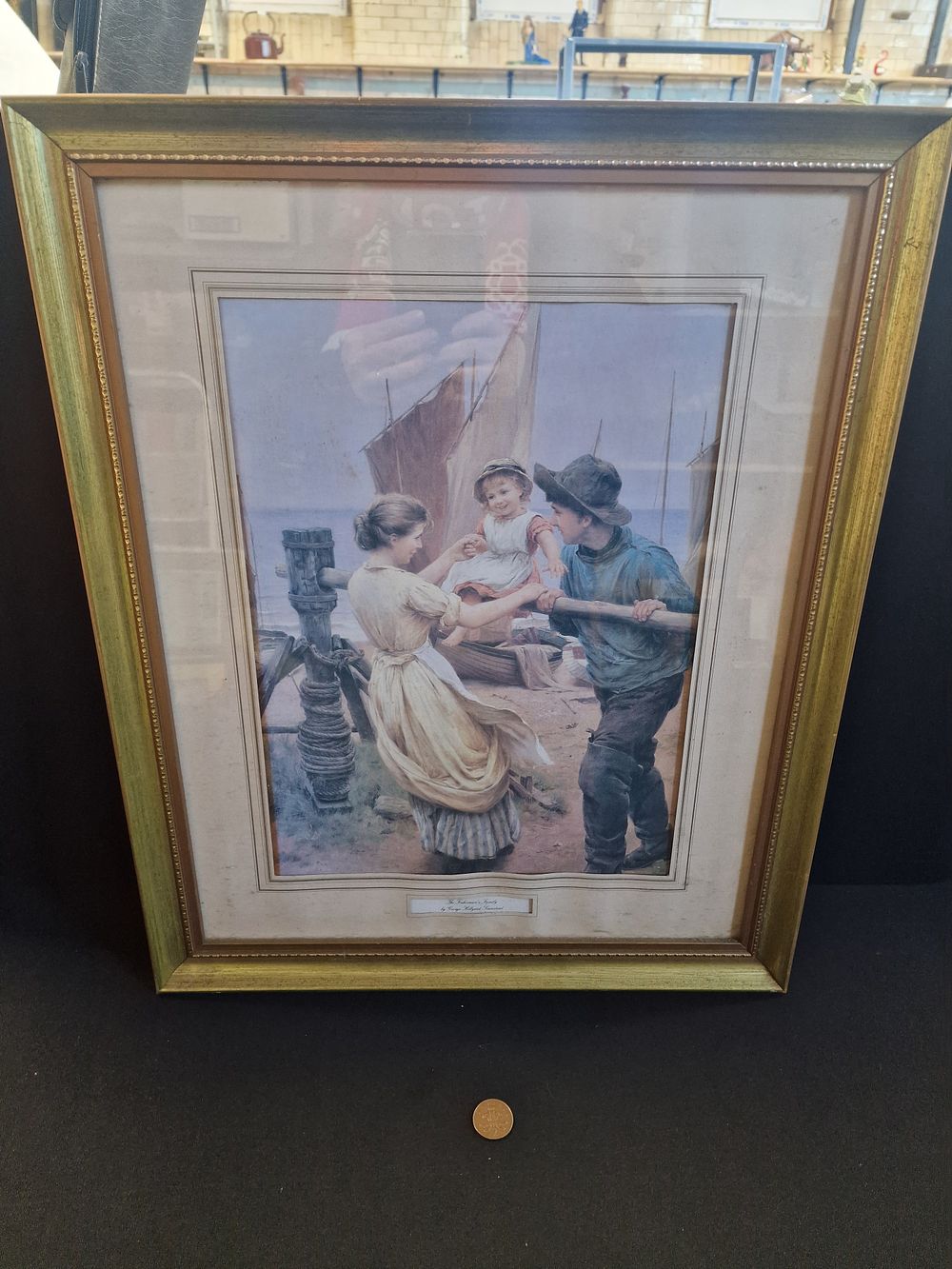 Lot 111: Framed Print The Fisherman's Family by George Hillyard Twinstead Approx 57x46 a/f