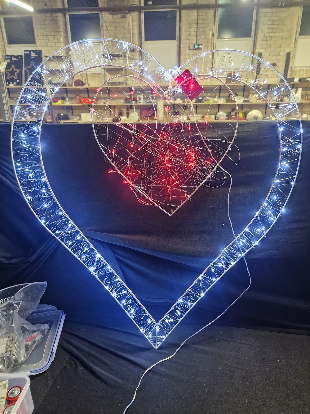 Lot 147: LED Light Up Love Hearts approx 76cm