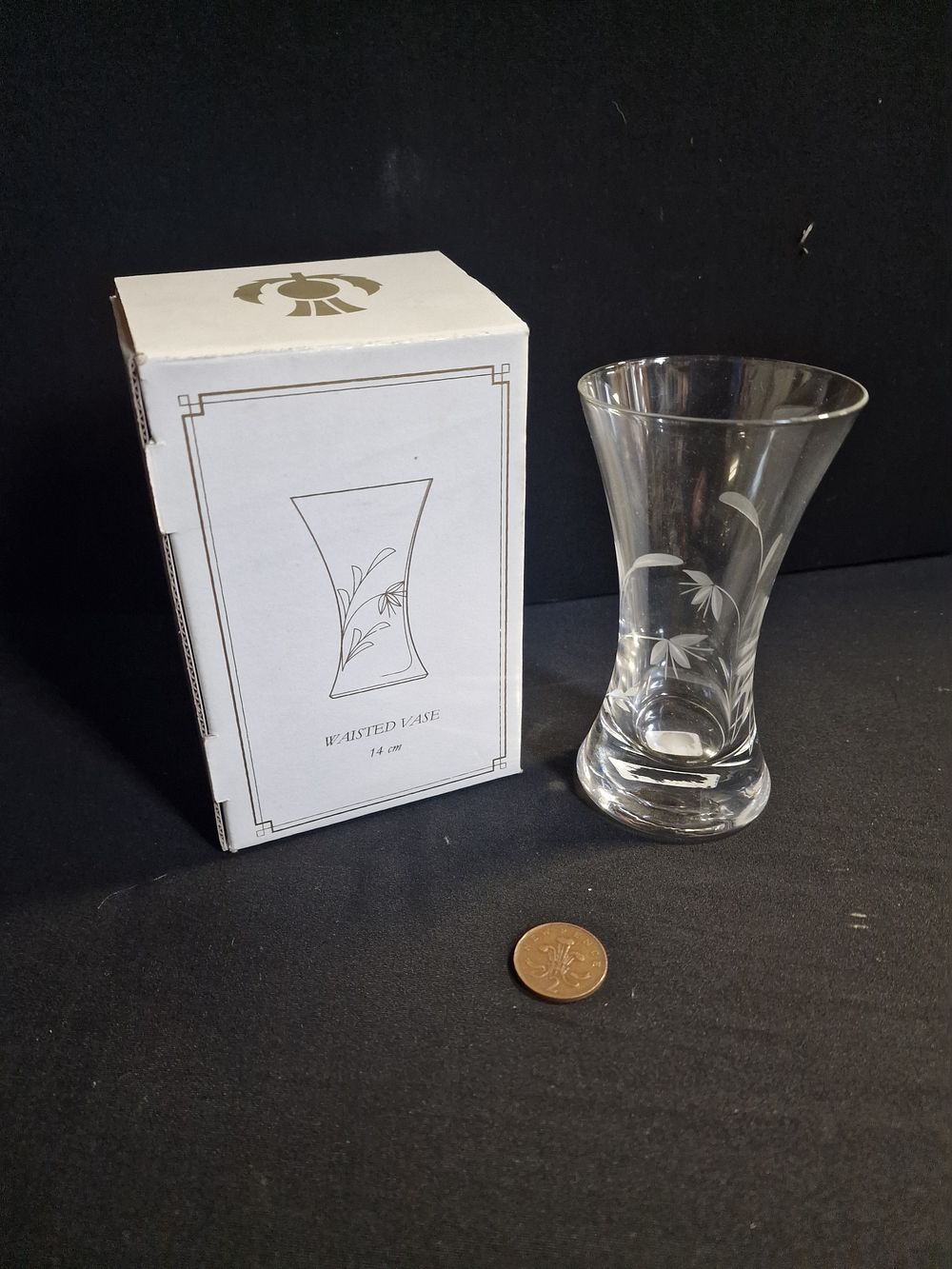Lot 170: Tartan Glass Waisted Vase in Box