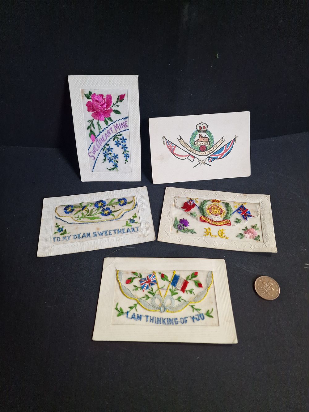 Lot 192: Vintage Embroidered Postcards