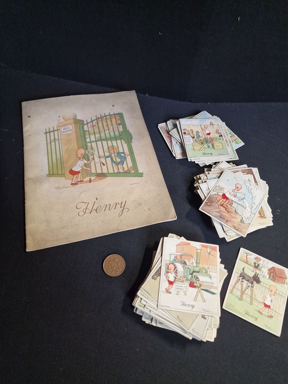 Lot 193: Selection of Vintage Kensita Cigarettes Collectable Henry Cards and Album