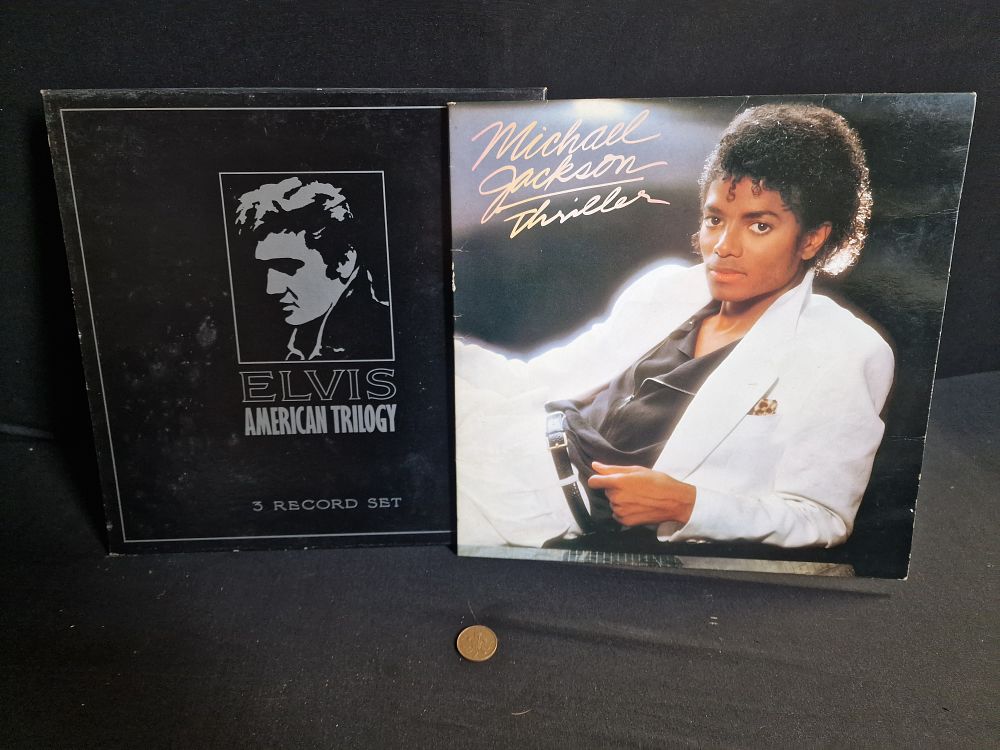 Lot 194: Elvis and Jacko Collectable Vinyl Records