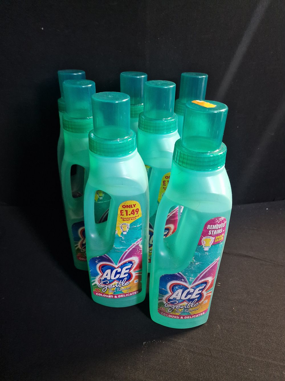 Lot 208: Seven 1Lt Ace Gentle Stain Remover Unopened