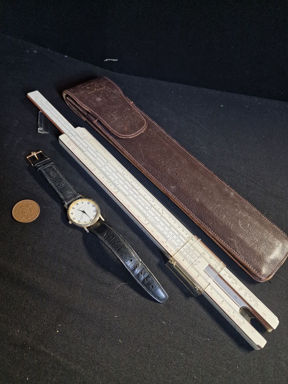 Lot 211: Vintage Engineers Scale and Watch