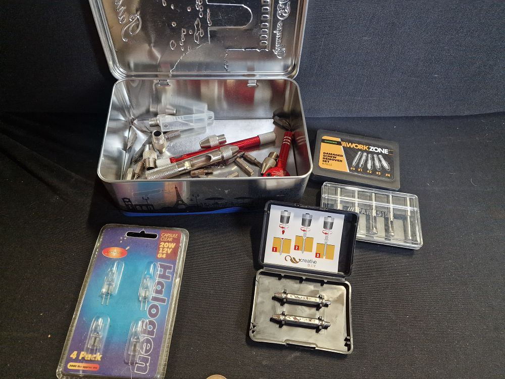 Lot 303: Mixed Tool Accessories Inc Damaged Screw Removers and Tile Drills