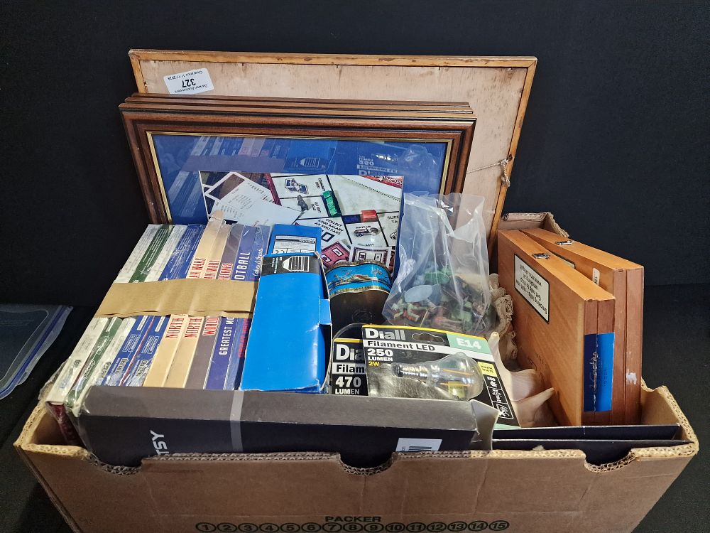 Lot 340: Mixed Lot of Itens Inc Toys, Vintage Collectable, Fabric and Lightbulbs