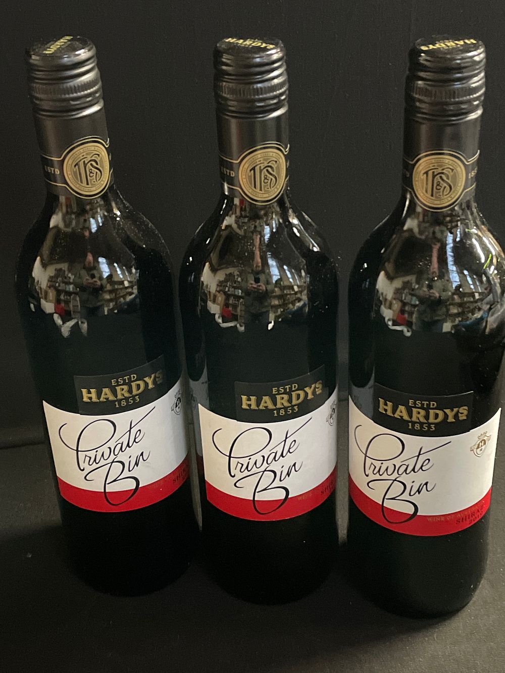Lot 166: 3 Bottles of Harry’s Shirazred wine(collection only)