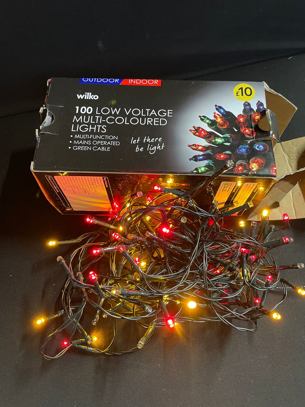Lot 173: Multi coloured 100 low voltage lights